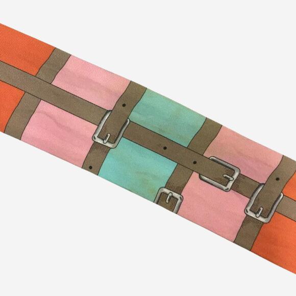 Hermes Grand Manege Twilly Multicolor 100% Silk Scarf - Picture 6 of 9